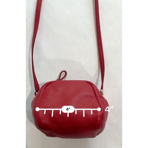 Loro Piana Puffy Pouch Clutch Crossbody Round Bag in Red - Picture 8 of 10